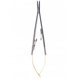 11-768 Иглодержатель микрохирургический прямой Castroviejo, 160 мм, карбид-вольфрамовые вставки (1шт) AGILE