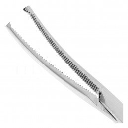 20-34 Зажим изогнутый 15см, Kocherklemme хирургический с зубчиками