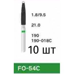 Боры алмазные Ройва FO-54C (10 штук), торпеда с безопасной верхушкой, крупное зерно, Royva