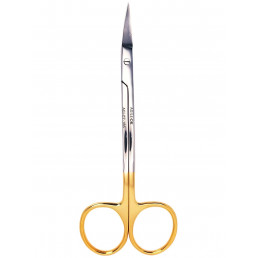 07-186 Ножницы хирургические двойной изгиб LaGrange, 115 мм, зубчатые, карбид-вольфрамовая вставка (1шт) AGILE