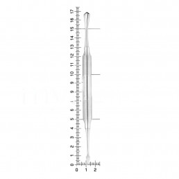 40-18 Распатор двусторонний, ручка DELUXE, ø 10 мм — фото №3