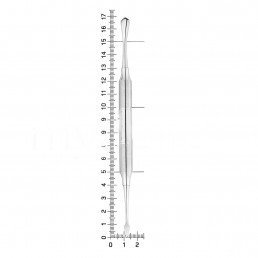 40-18 Распатор двусторонний, ручка DELUXE, ø 10 мм