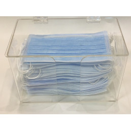 Диспенсер для масок с крышкой (21х14х13см ШхВхГ) из оргстекла