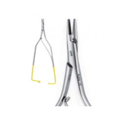 07-250 Иглодержатель микрохирургический прямой Arruga, 150 мм, карбид-вольфрамовые вставки (1шт) AGILE