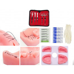 Учебный Стоматологический набор для наложения и снятия швов с инструментами.