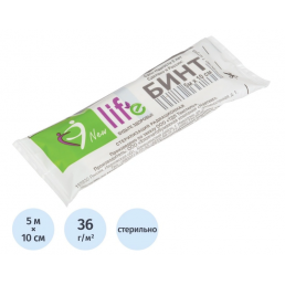 Бинт марлевый стерильный (1 шт/уп) 5 м*10 см, плотность 36 г/м2, Навтекс