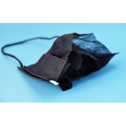 Маски одноразовые Новимед ЭКО на резинках 3-слойные чёрные (50 шт.), NOVIMED ECO (пакет)