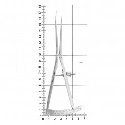 40-05B Кронциркуль (микрометр) изогнутый, шкала 0-40 мм, длина 17 см