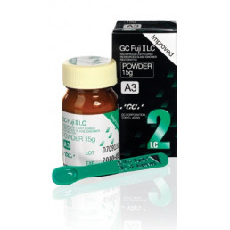 Фуджи 2 LC порошок (цв A2) 15гр светоотв стек. цемент, GC 