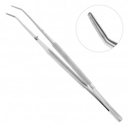 22-33 Пинцет микро анатомический изогнутый Gomel, 18,0 см