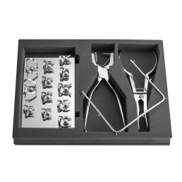 Коффердам НАБОР (щипцы, дырокол,12 клампов, рамка) Dentech (Rubber Dam Technic Set) 