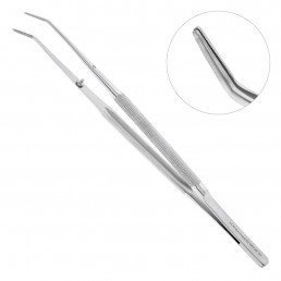 22-33 Пинцет микро анатомический изогнутый Gomel, 18,0 см