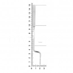 40-35 Остеотом изогнутый bajonett, 3,1 мм, выпуклый кончик, 6-8-10-12-14-16 мм