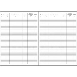 Журнал учета текущих уборок (60 стр.) (формат А4) (7 граф для заполнения)(Книжная)