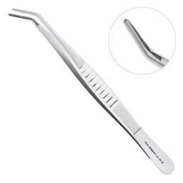 22-35 Пинцет изогнутый атравматичный De Bakey, 15,0 см