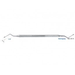 25-14 Ложка кюретажная Hemingway, овальная, 2,0 мм, изогнутая