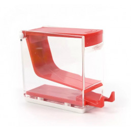 Диспенсер для ватных валиков, пластик, нажимной, Красный(Red) 