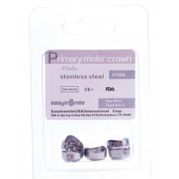 EUL3, Коронки из нержавеющей стали для временных зубов (5шт.), EASYINSMILE