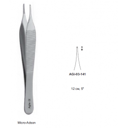 03-141 Пинцет микро хирургический Micro-Adson, 12,0см, AGILE