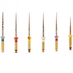 Голд-Тейпер файл 25мм Ассорти (25 мм:S1/S2/F1/F2/F3 19 мм:SX)  (6 шт/уп) Goffshtein Dental Development (GOLD-TAPER)