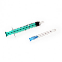 Шприц инъекц. (100шт)  2 мл 3-х комп. с иглой 0,6*30 мм (23G*1 1/4") SitekMed
