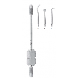 Коронкосниматель ручной, односторонний, в комплекте 3 насадки, AGILE