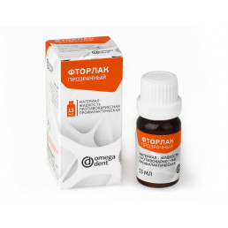 Фторлак прозрачный (13 мл) Противокариесная и профилактическая жидкость, Омега-дент
