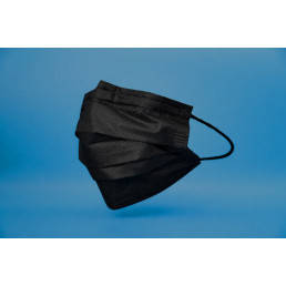 Маски одноразовые Новимед ЭКО на резинках 3-слойные чёрные (50 шт.), NOVIMED ECO (пакет)