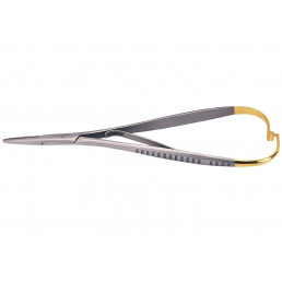 07-238 Иглодержатель микрохирургический прямой Mathieu, 170 мм, карбид-вольфрамовые вставки (1шт) AGILE