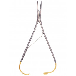 07-238 Иглодержатель микрохирургический прямой Mathieu, 170 мм, карбид-вольфрамовые вставки (1шт) AGILE