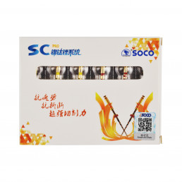 Файл SC PRO машинный 25мм Ассорти (6шт.) с памятью формы SOCO  (СОХО)