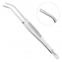 22-13 Пинцет шовный угловой, 15,0 см