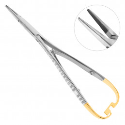 20-21A Иглодержатель хирургический прямой, Mini-Rider, Lichtenberg ТС, 140 мм, карбид-вольфрамовые вставки