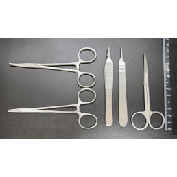 Учебный Хирургический набор для наложения и снятия швов с инструментами