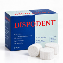 Ватные валики №2 стандартные (38х10мм) (уп 2000шт) Dispodent