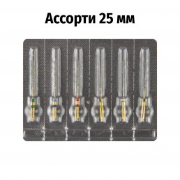 Файл SC машинный 25мм Ассорти (6шт.) с памятью формы SOCO  (СОХО)