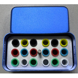 Эндобокс металл, автоклавир.,Синий 18 отв. для пинов