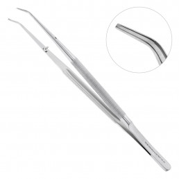 22-31 Пинцет микро хирургический изогнутый Gomel, 18,0 см
