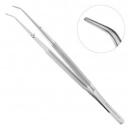 22-31 Пинцет микро хирургический изогнутый Gomel, 18,0 см