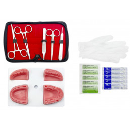 Учебный Стоматологический набор для наложения и снятия швов с инструментами.