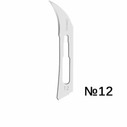 Лезвия для скальп стерильные №12 (уп/100шт) APEXMED