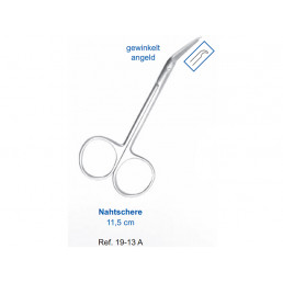 19-13A Ножницы хирургические угловые, для снятия швов, Nahtschere, 115 мм