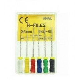 H-файл 25 мм ассорти №45-80 (6 шт/уп) MANI
