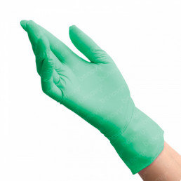 Перчатки нитрил, 100шт, Зелёные Benovy S (6-7)