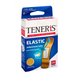 Лейкопластырь  бактерицидный на ткан.основе Teneris Elastic (1,9 х 7,2 см) (20 шт) TENERIS