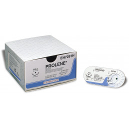 Пролен №6 W8003T (24шт) синий, 45см, обр.-реж., 11мм, 3/8, ETHICON 