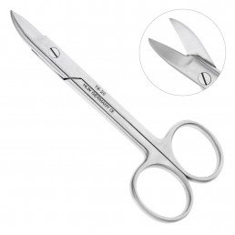 19-20 Ножницы коронковые изогнутые, 100 мм, зубчатые