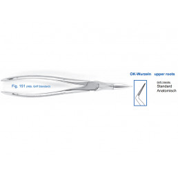 12-151  Щипцы для удаления зубов верхние, корневые Байонеты