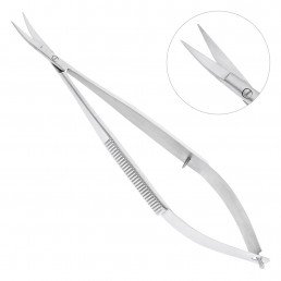 19-23 Ножницы микрохирургические изогнутые Castroviejo, 140 мм