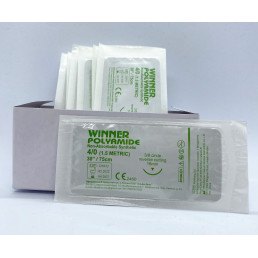 Полиамид (нейлон) WINNER №6 (12шт), синий, 75см, обр-реж., 13мм, 3/8 